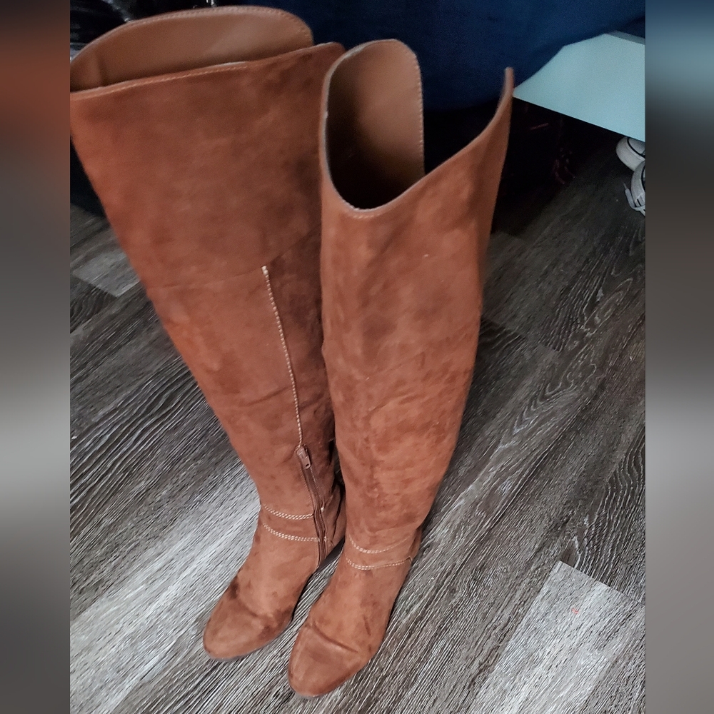 Brown Thigh-high Boots
